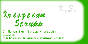 krisztian strupp business card